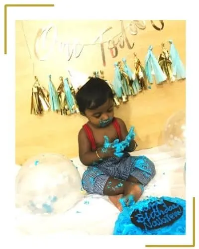 baby boy first birthday cake smash 