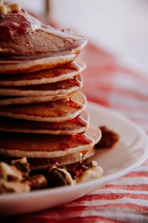 Easter brunch to celebrate Easter. Make a big stack of pancakes. 