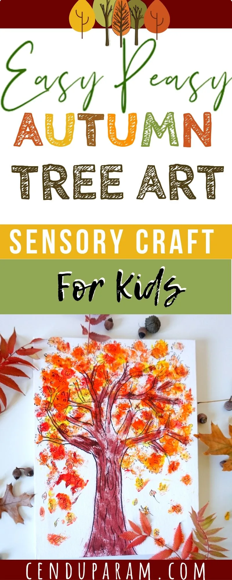 Autumn Tree Art Sensory Craft for children