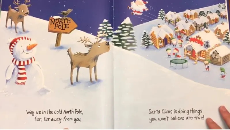 a page from the book 10 things you didn't know about Santa