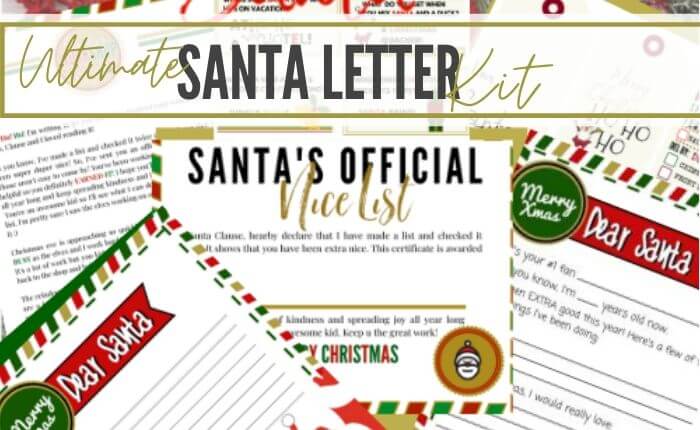 santa letter writing kit for kids