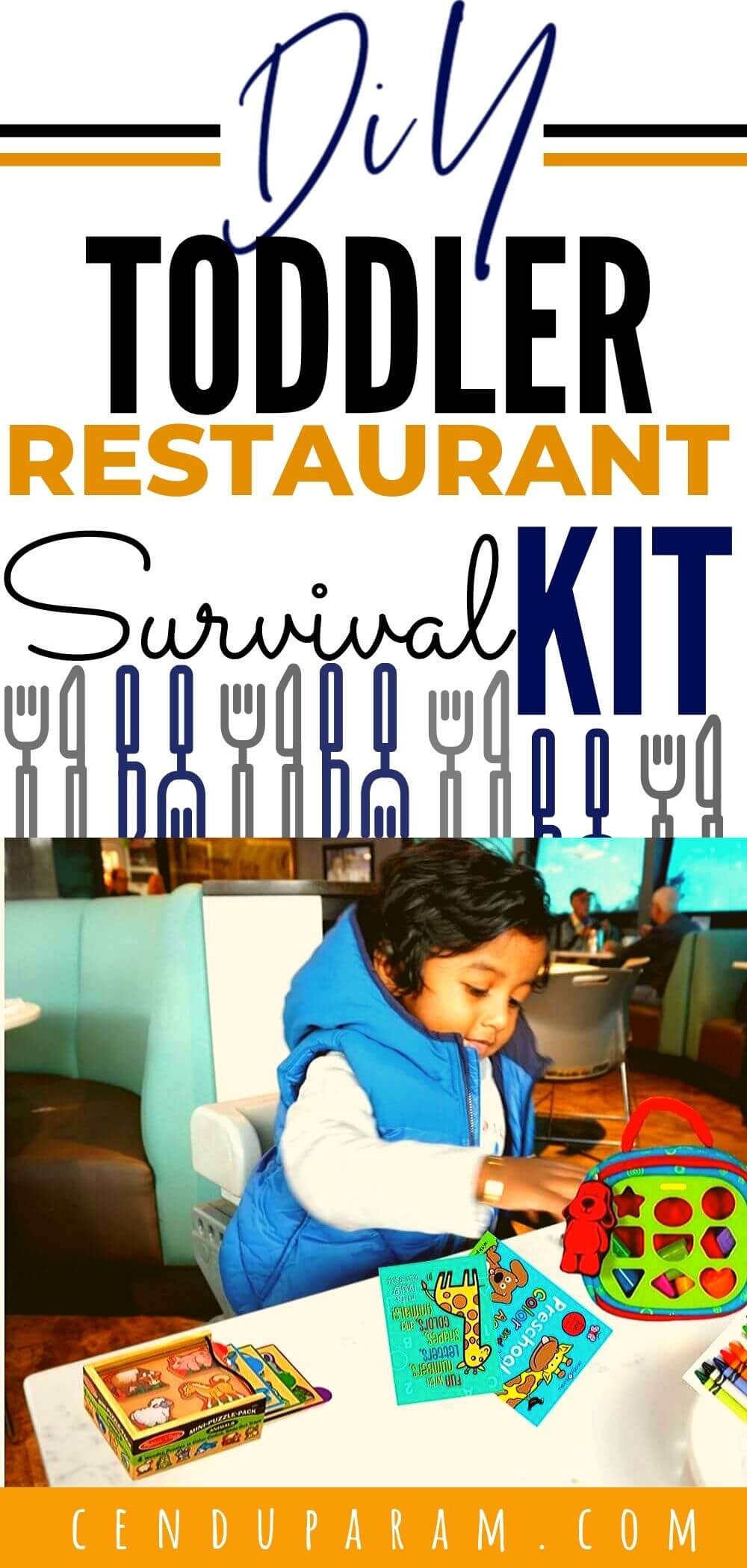 Toddler Restaurant Kit Busy Bag DIY Cenzerely Yours