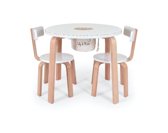 toddler table and chair set with dry erase top