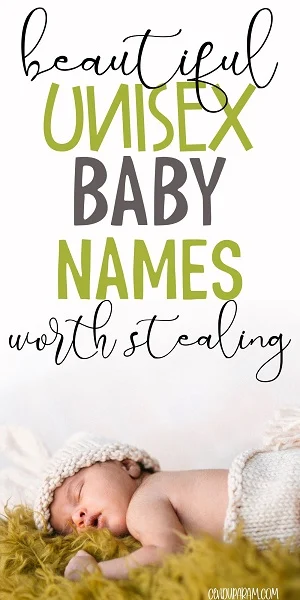 cute sleeping baby with title badass unisex baby names