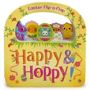 toddler easter book with easter eggs, baby chicks and bunnies 