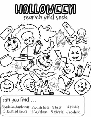 Halloween Worksheets Activities and Coloring Pages For Kids