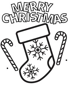 Free Printable Christmas Stocking Coloring Page PDF