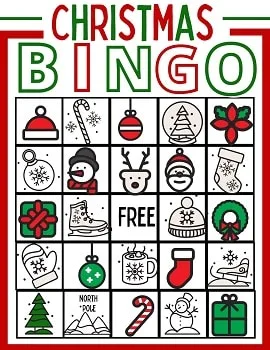 Free Printable Christmas BINGO cards for kids