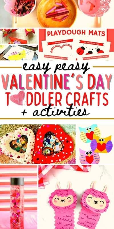 round up of easy peasy Valentine's day crafts for kids