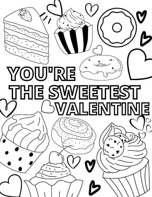 prechool valentine's day coloring pages 