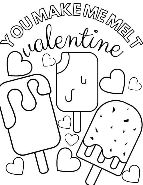 free Valentine's day coloring page preschool 