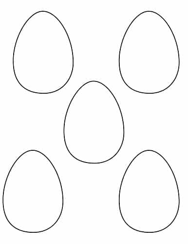 blank Easter egg templates pdf