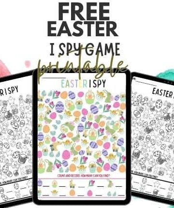 collection of free Easter I spy games printable for kids