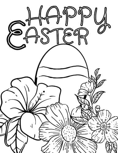 Easter flowers coloring pages