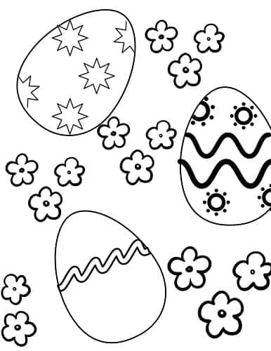 cute Easter Egg coloring sheets pdf ready to print 
