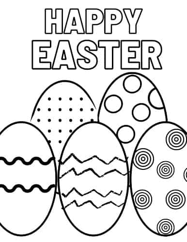 full page Easter egg coloring page pdf