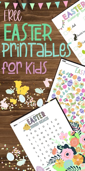 free Easter activities pdf for kids