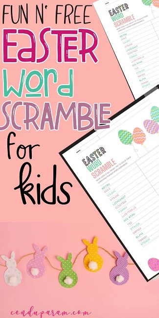 Easter word scramble with answers