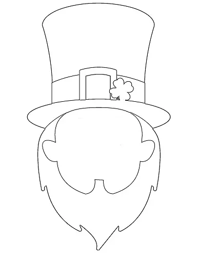 blank leprechaun face drawing template