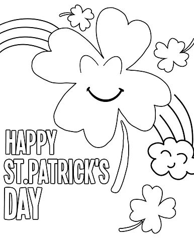 st.patrick's day clover coloring sheets