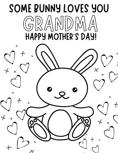 grandmother mothers day coloring pages free printable