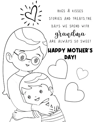 free printable Mothers Day coloring pages for grandma