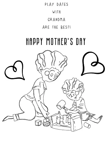 Happy Mothers Day Nana Printable Coloring Pages