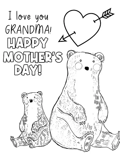 i love you grandma coloring page