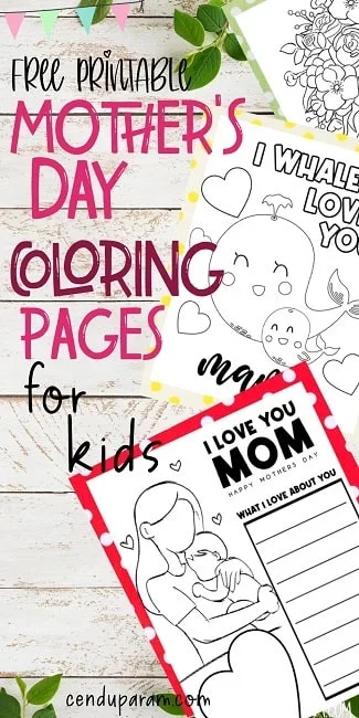 mother's day coloring pages printable