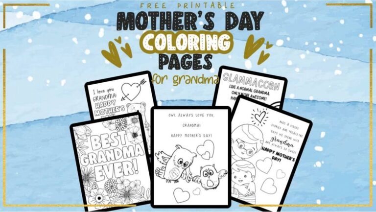 grandma mother's day coloring pages free
