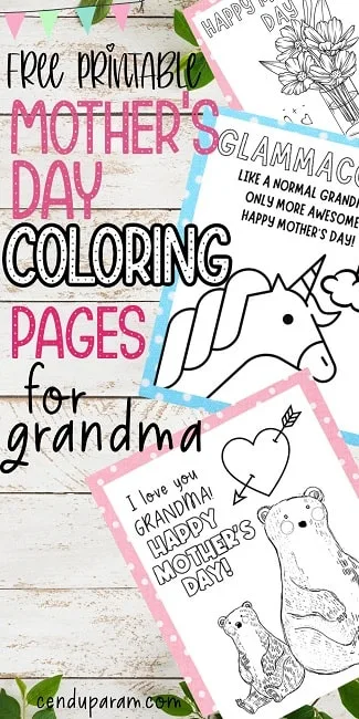 mother's day printable coloring pages grandmother