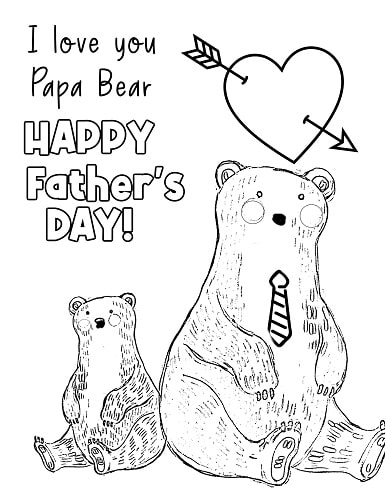 i love you daddy coloring page 