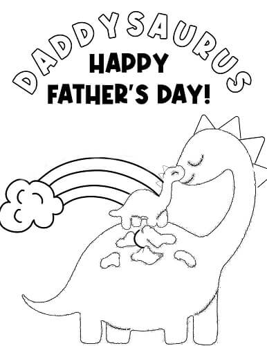 fathers day coloring for preschool