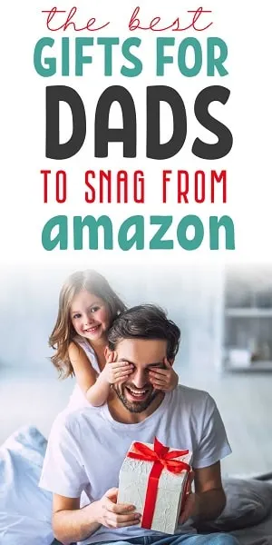 child giving gift to dad 