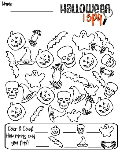 easy Halloween i spy pdf printable