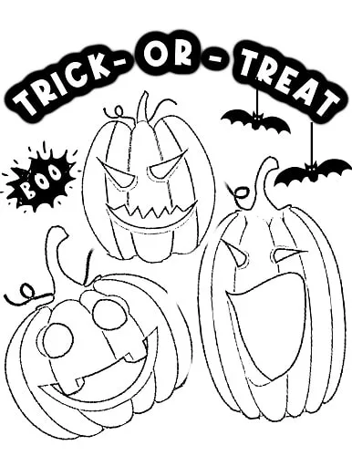 Halloween Jack O'Lanterns  coloring page