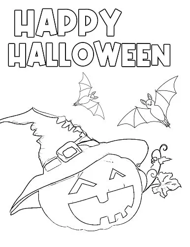 Happy Halloween Coloring Book For Kids Ages 4-8: Spooky Pumpkins Colouring  Pages for Boys Girls Teens and Toddlers to Celebrate Halloween (Paperback)