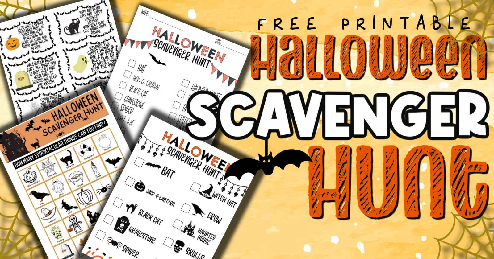 free Halloween Scavenger Hunt pdf printable