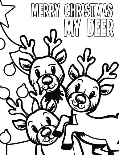 free printable reindeer coloring page