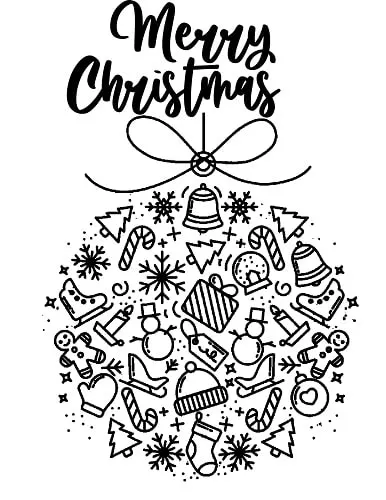 easy Christmas coloring pages