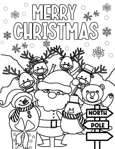 Printable Christmas Coloring Pages PDF – Cenzerely Yours