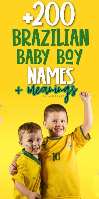 2 Brazilian children in Jersey and title Unique Brazilian boy names