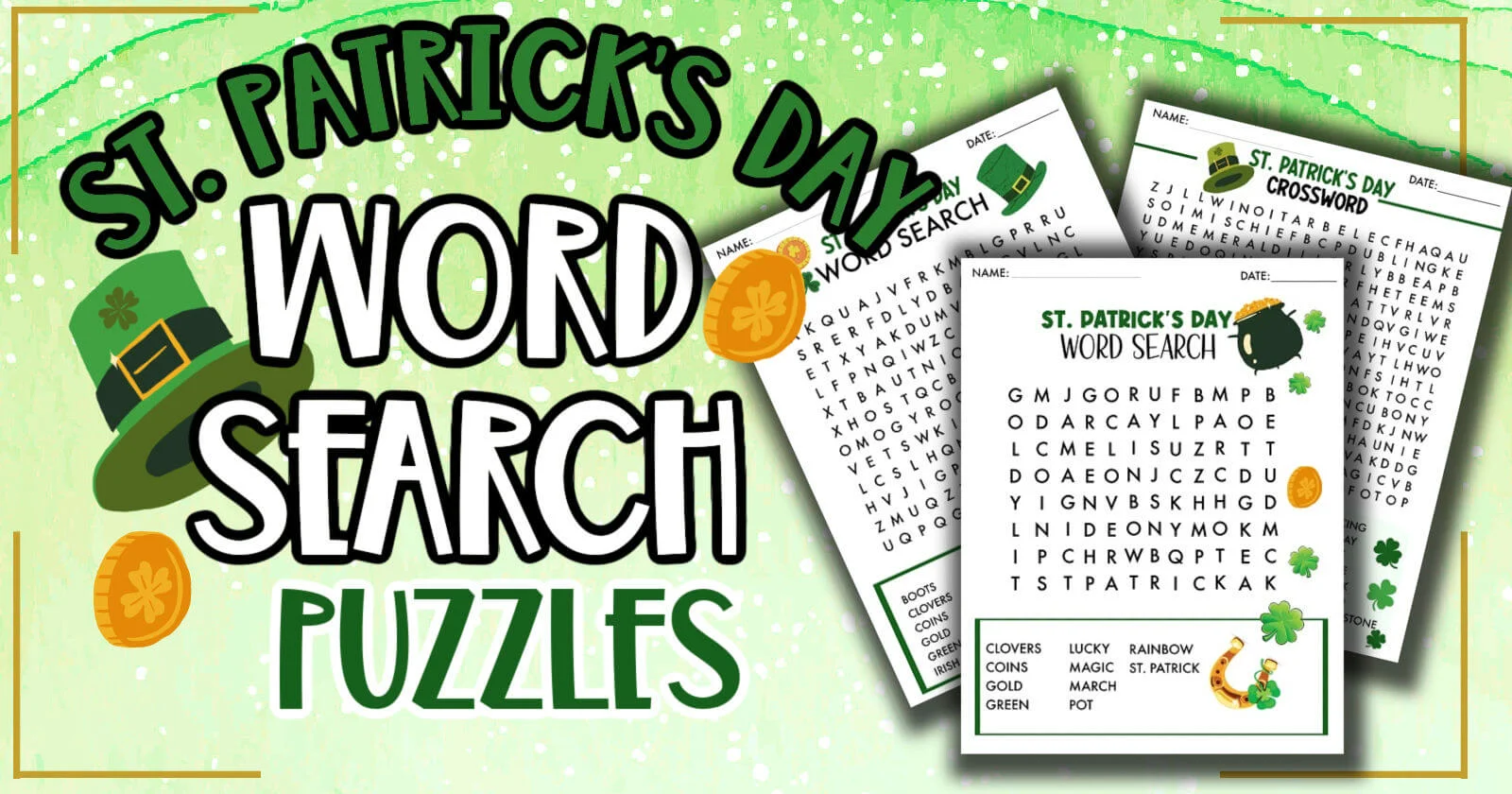 Free St. Patrick's Day Word Search Puzzles printable