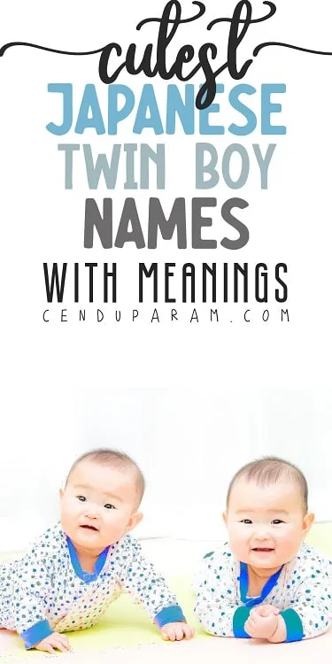 Japanese twin boy babies smiling and title cutest Japanese twin names for boys