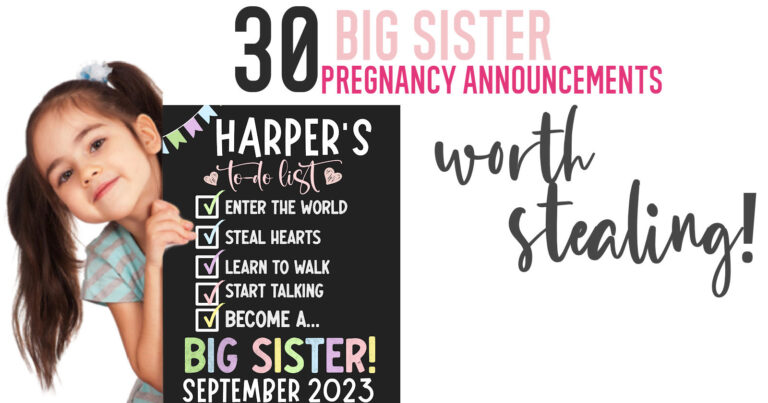 30 Adorable Big Sister Pregnancy Announcements