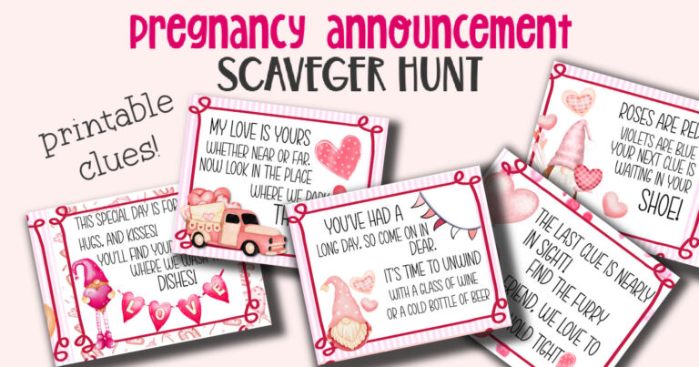 fun surprise pregnancy announcement scavenger hunt for husband