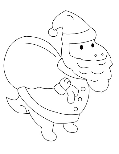 Christmas Santasaurus Coloring Page
