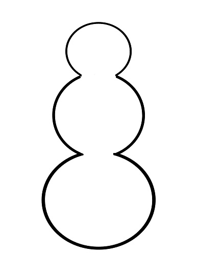 blank snowman outline template