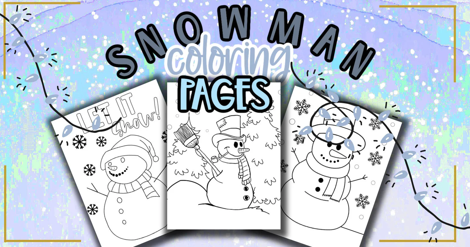 Christmas coloring pages snowman