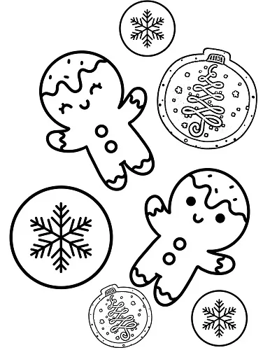 christmas cookies coloring pages